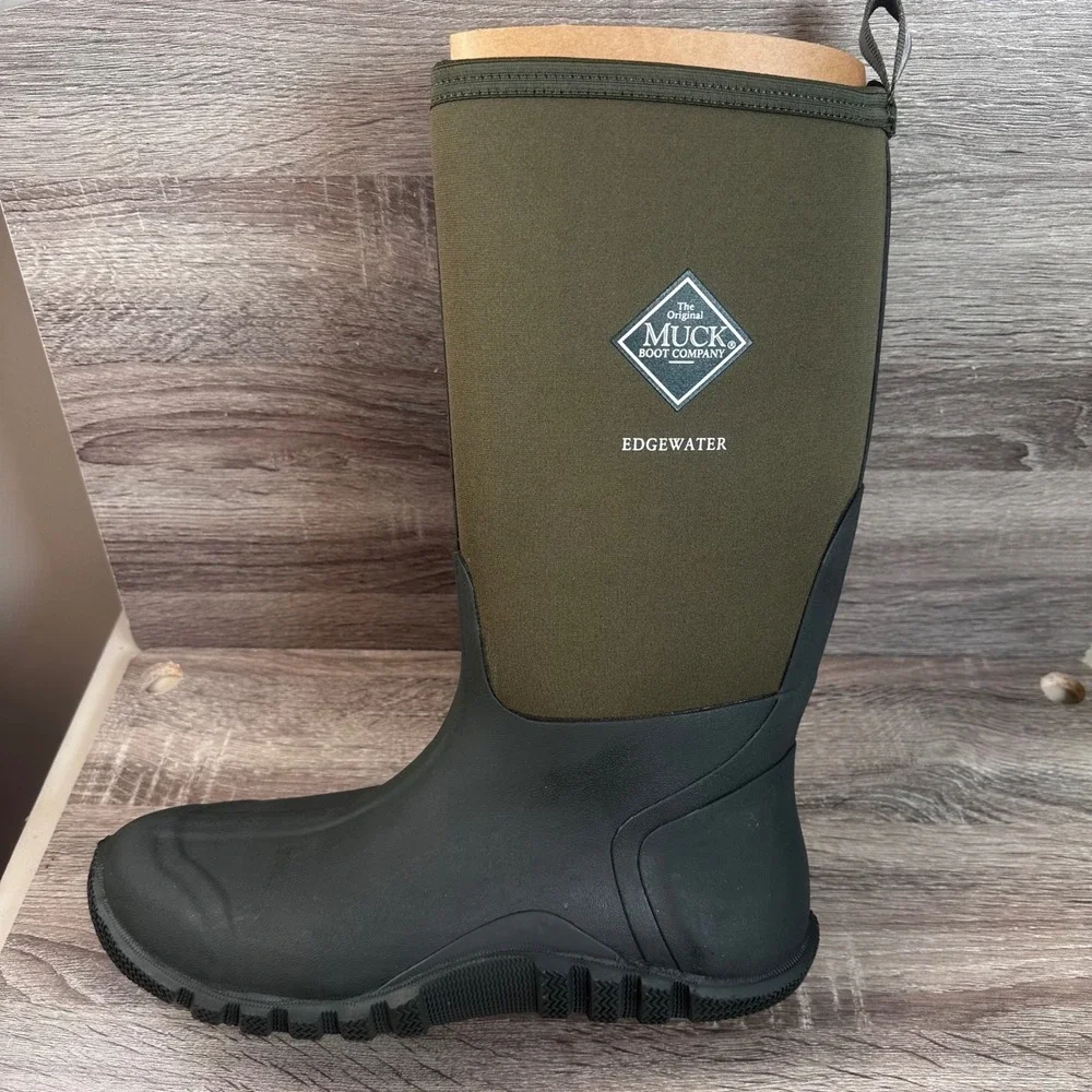 Muck Boot Company Edgewater Hi Boots Mens 13 Moss Green Waterproof Hunting NEW